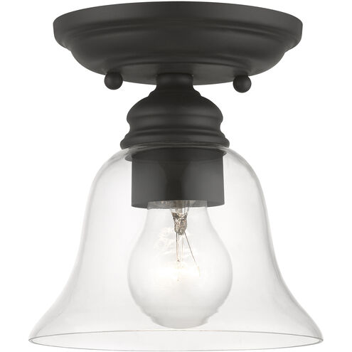 Moreland 1 Light 6 inch Black Small Semi-Flush Ceiling Light, Small