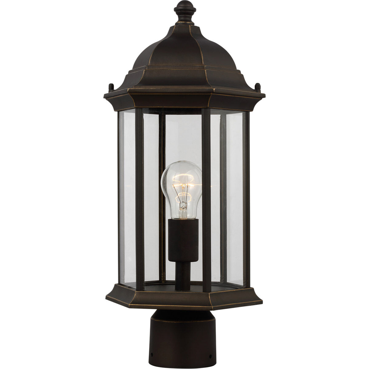 Sevier 1 Light 17.75 inch Antique Bronze Outdoor Post Lantern, Medium