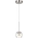 Ithaca LED 5 inch Brushed Steel Pendant Ceiling Light