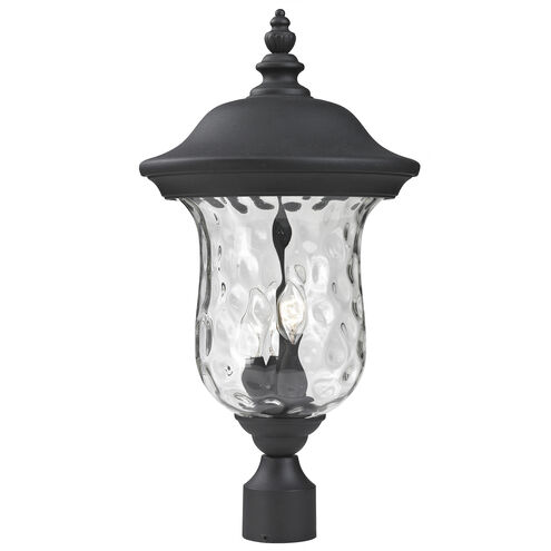 Armstrong 3 Light 23.5 inch Black Outdoor Post Mount Fixture