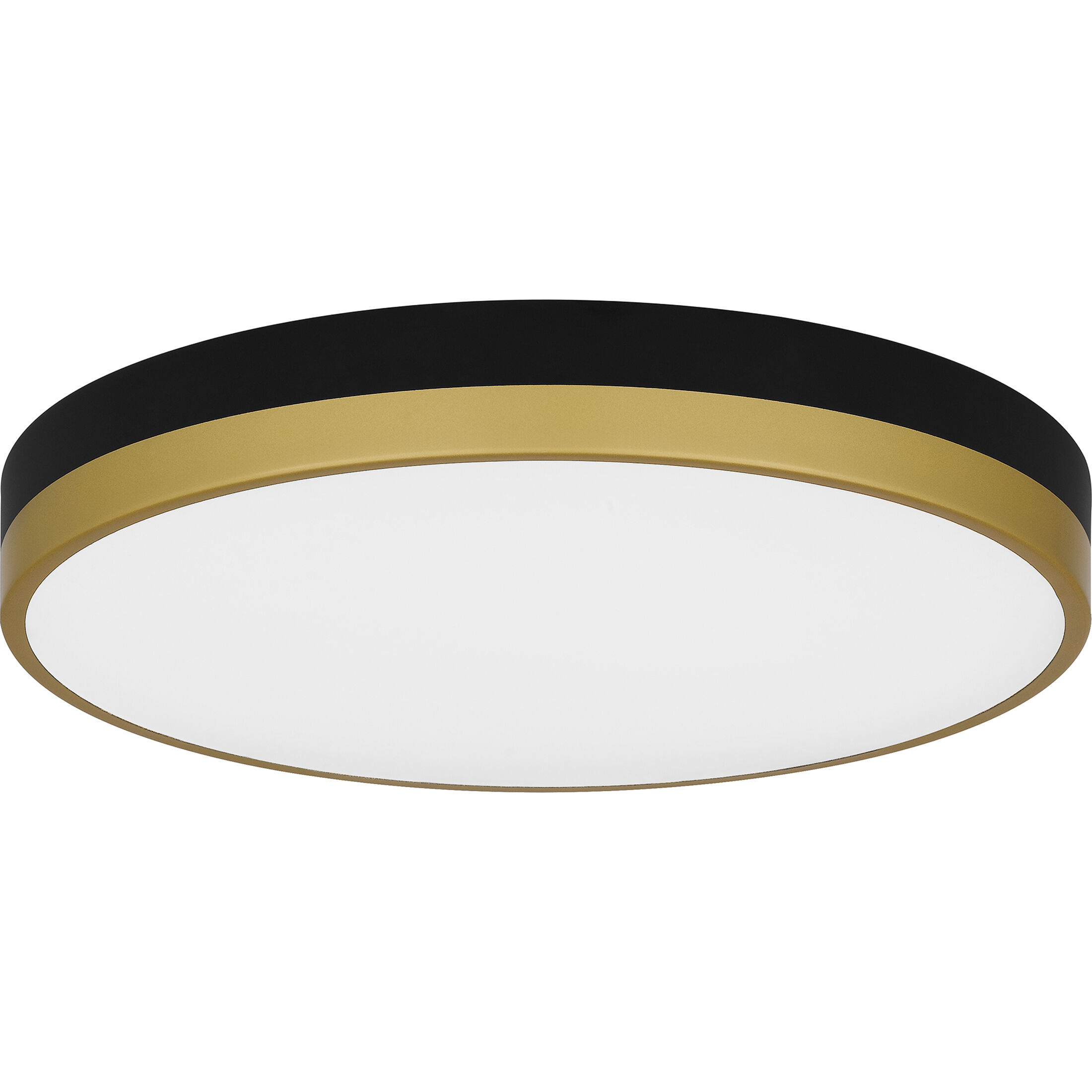 Weldin LED 15 inch Matte Black Gold Flush Mount Ceiling Light