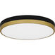 Weldin LED 15 inch Matte Black Gold Flush Mount Ceiling Light