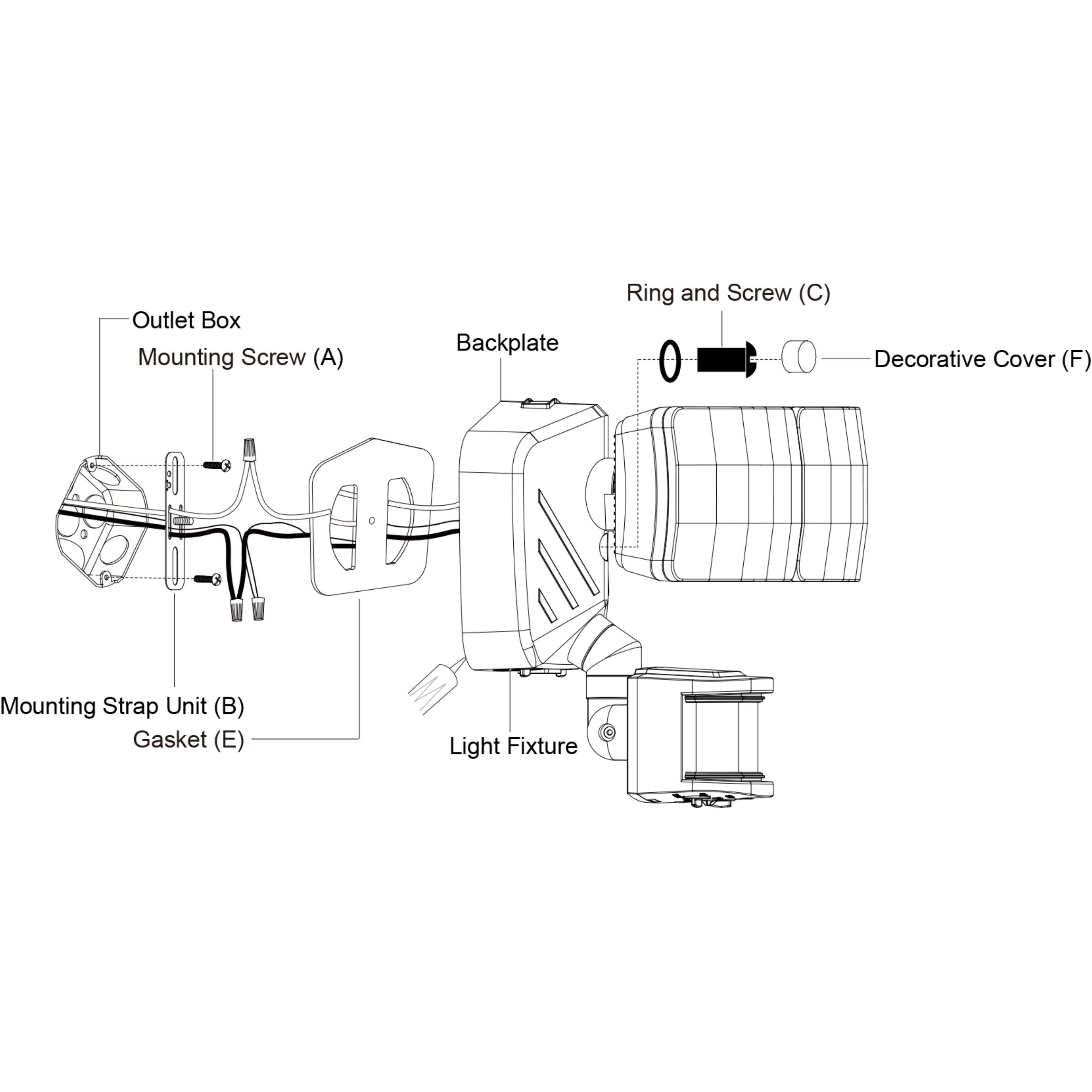 Merill LED 7.25 inch Bronze Outdoor Security