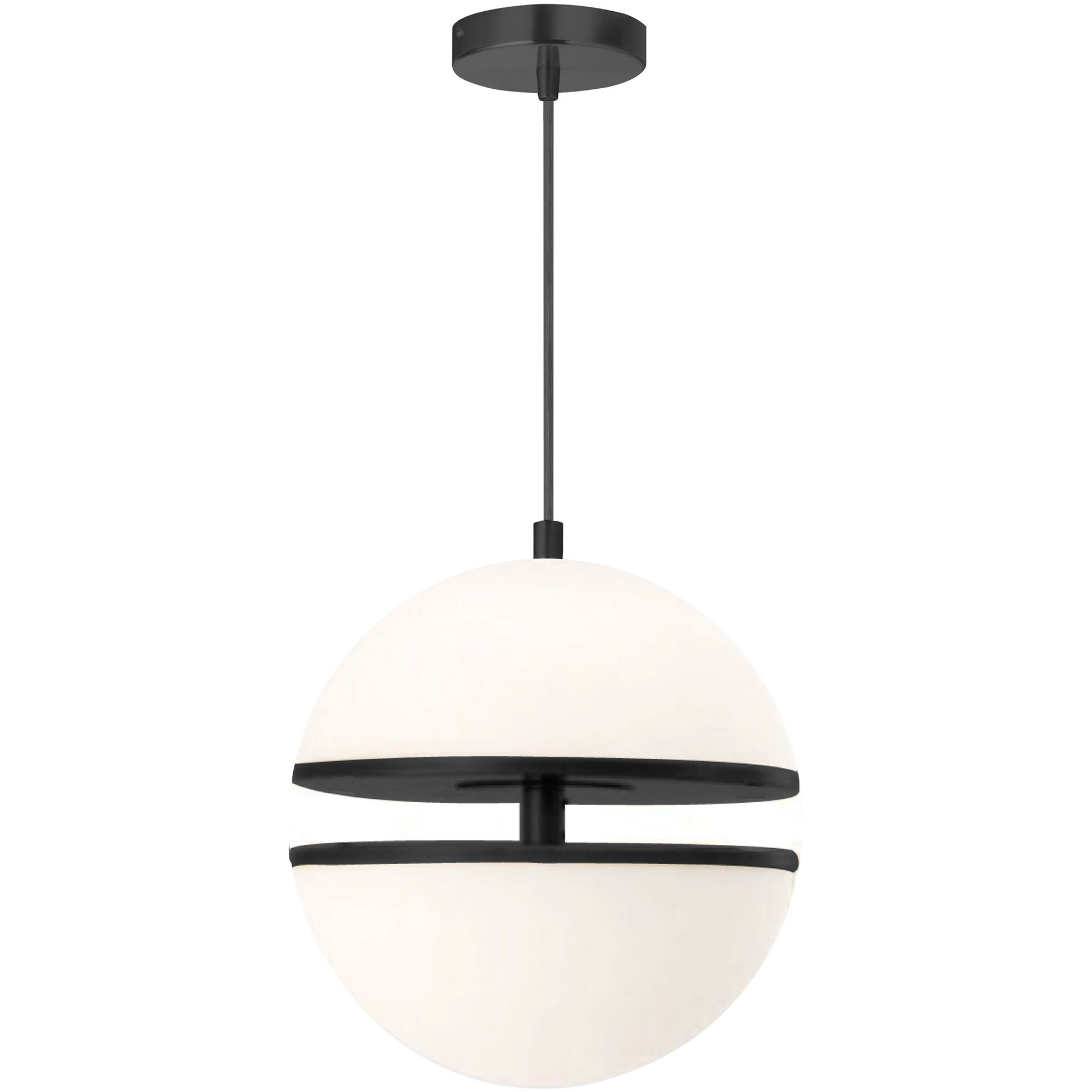 Atomic LED 12 inch Matte Black Pendant Ceiling Light