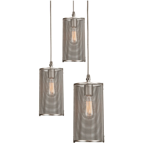 Uptown Mesh LED Gilded Brass Chandelier Ceiling Light, Round Multi-Port