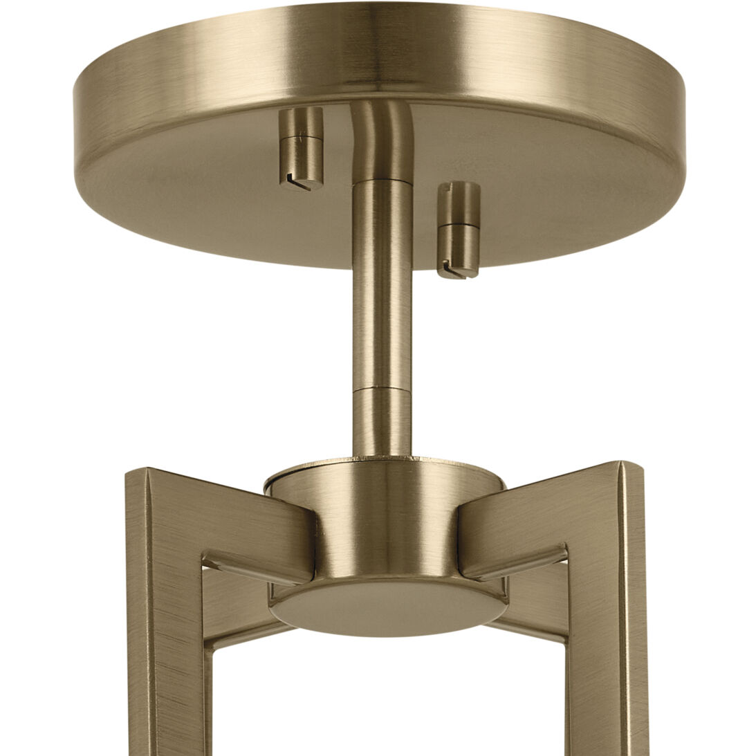 Malen LED 15.5 inch Champagne Bronze Semi Flush Mount Ceiling Light