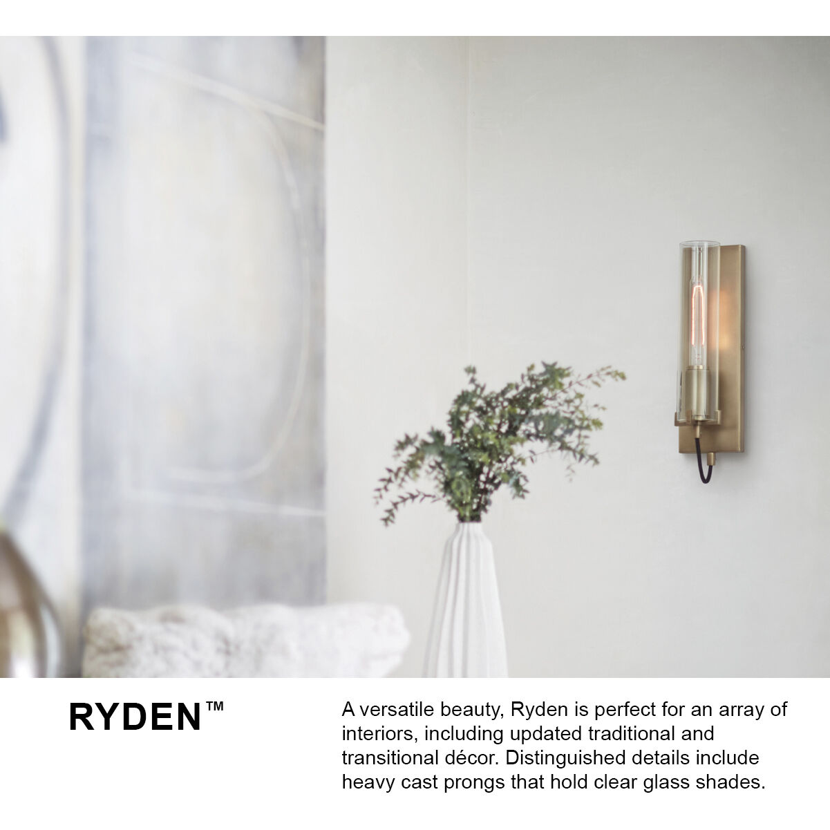 Ryden 23 inch Black Vanity Light Wall Light