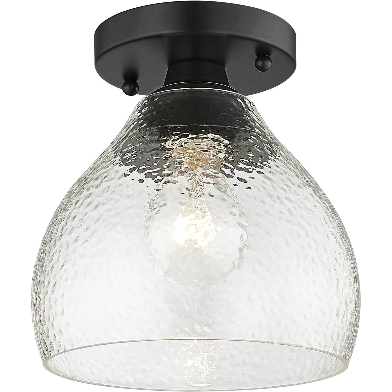 Ariella 1 Light 7.38 inch Matte Black Semi-Flush Mount Ceiling Light