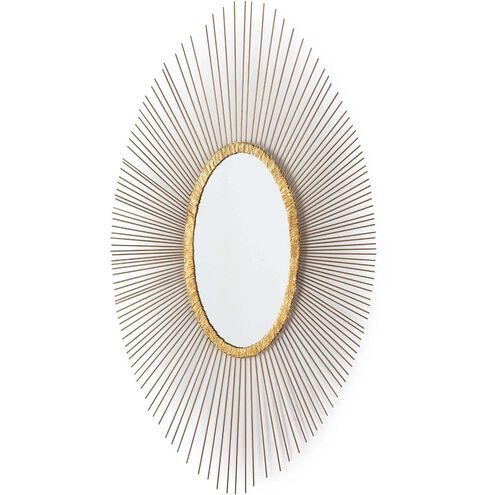 Sedona 44 X 24.5 inch Antique Gold Leaf Mirror, Oval