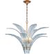 Fiore 6 Light 32.25 inch Antique Gold Leaf Semi Flush Ceiling Light