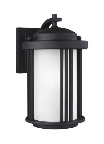 Crowell 1 Light 10 inch Black Outdoor Wall Lantern, Small