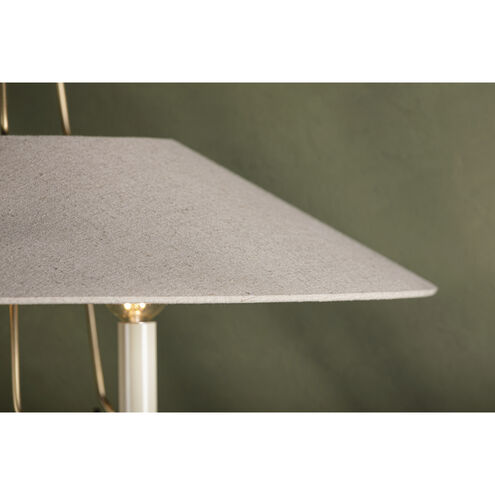 Archive 3 Light 25 inch Patina Brass Chandelier Ceiling Light