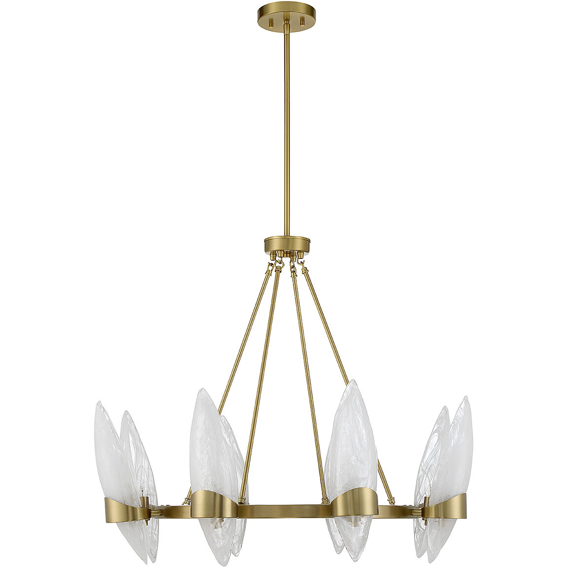 Nouvel 8 Light 31 inch Warm Brass Chandelier Ceiling Light