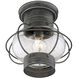 Enfield 1 Light 9.75 inch Oxidized Black Outdoor Flush Mount
