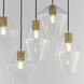Geode 8 Light 17.5 inch Natural Aged Brass Multi-Light Pendant Ceiling Light