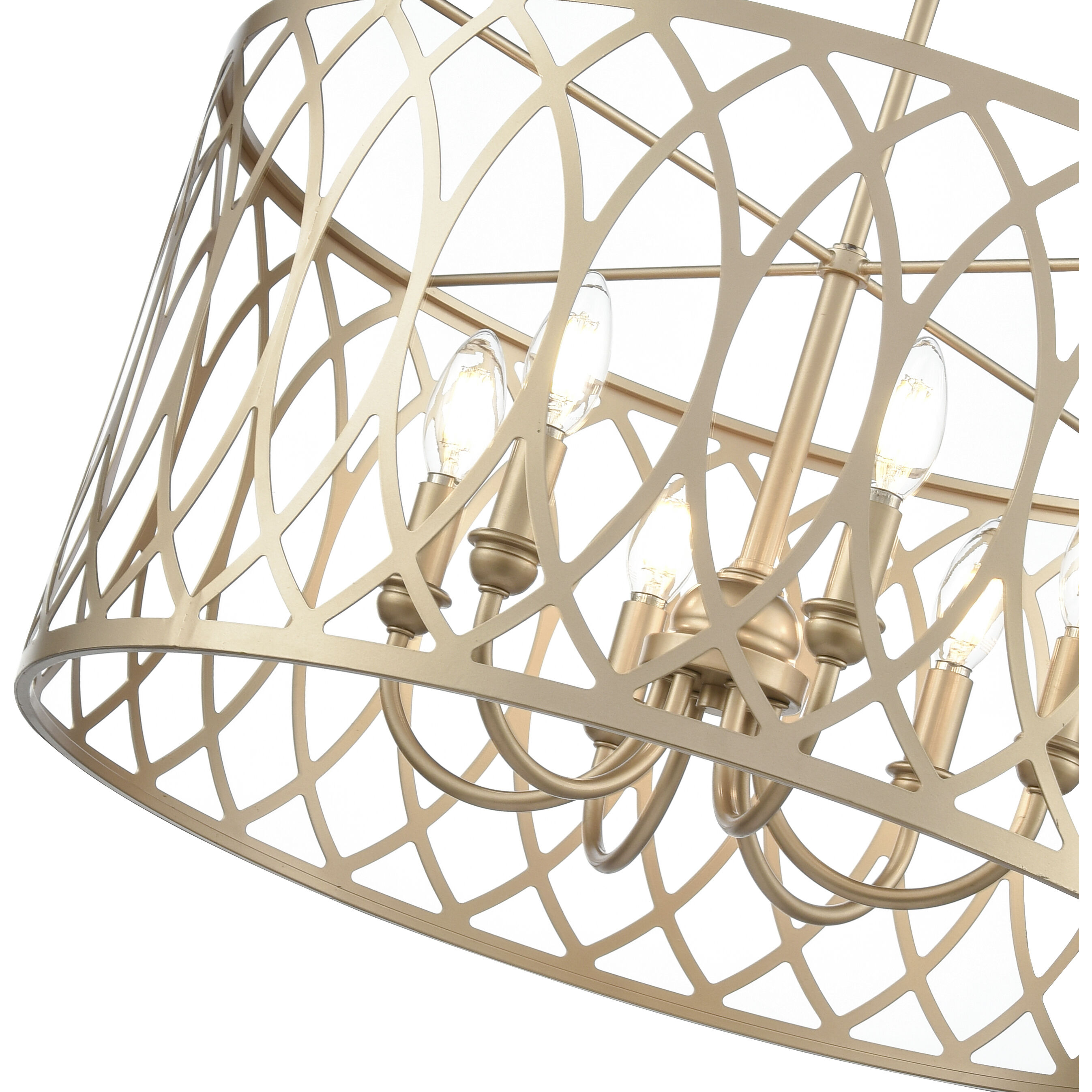 Arelyn 6 Light 23 inch Painted Modern Gold Pendant Ceiling Light