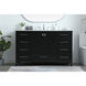 Irene 54 X 22 X 34 inch Black Vanity Sink Set