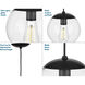 Atwell 1 Light 8 inch Matte Black Pendant Ceiling Light, Small