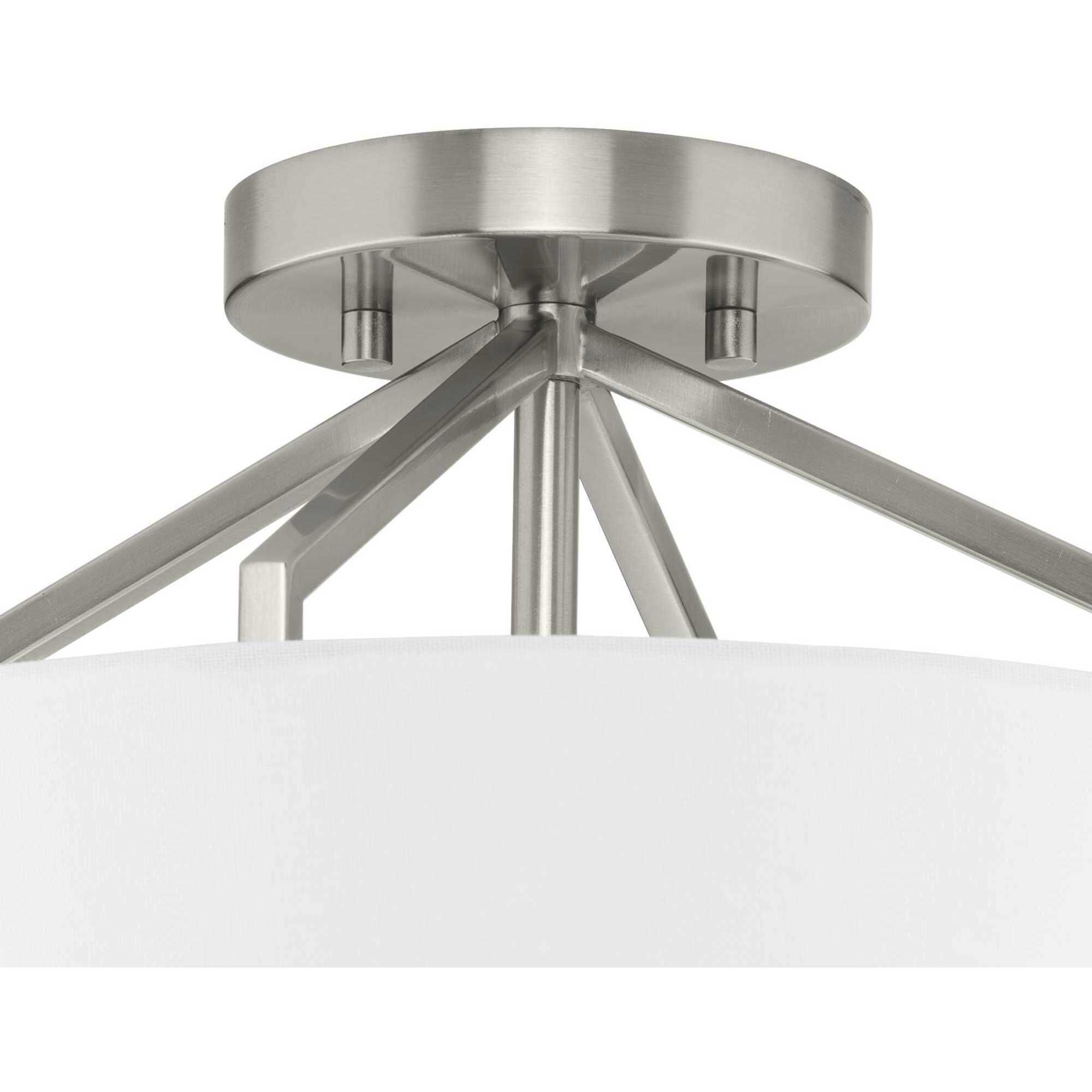 Goodwin 2 Light 13 inch Brushed Nickel Semi-Flush Mount Convertible Ceiling Light