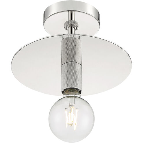 Bizet 1 Light 10 inch Polished Nickel Semi Flush Mount Fixture Ceiling Light