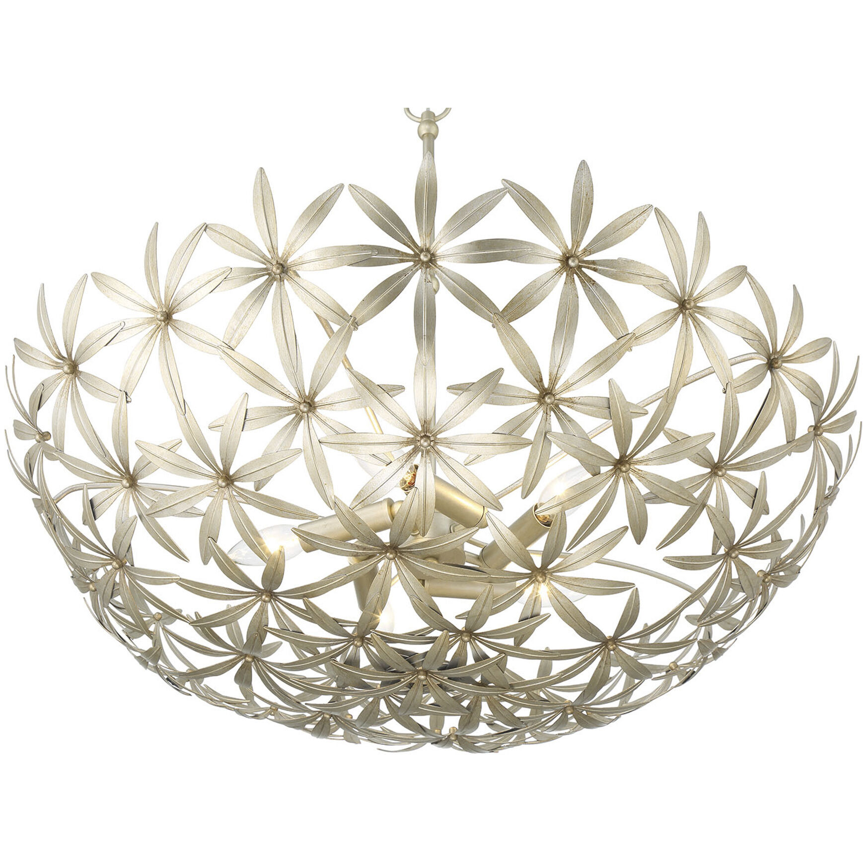 Flower Child 5 Light 30 inch Ambry Gold Bowl Pendant Ceiling Light