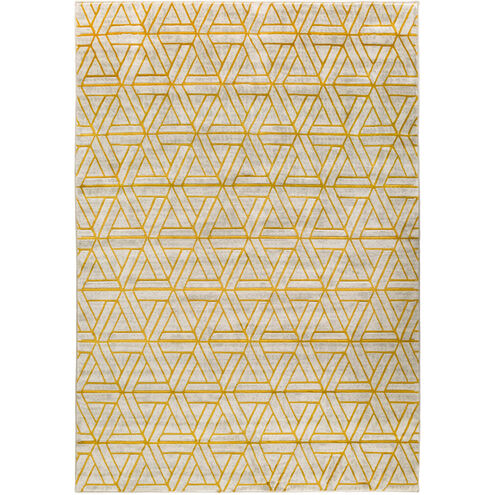 Jax 91 X 63 inch Mustard/Dark Brown/Light Gray Rugs, Polypropylene