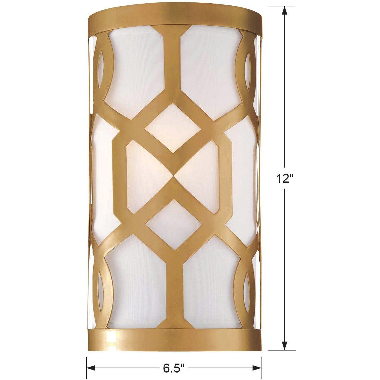 Jennings Bath Sconce Wall Light in Aged Brass