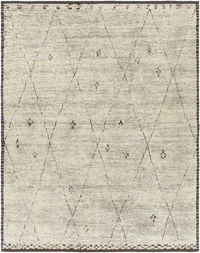 Khyber 108 X 72 inch Black Rug in 6 X 9, Rectangle
