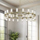 Revolve 36 Light 48.13 inch Clear Glass/Natural Brass Chandelier Ceiling Light