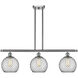 Ballston Farmhouse Chicken Wire LED 36 inch Brushed Satin Nickel Island Light Ceiling Light, Ballston