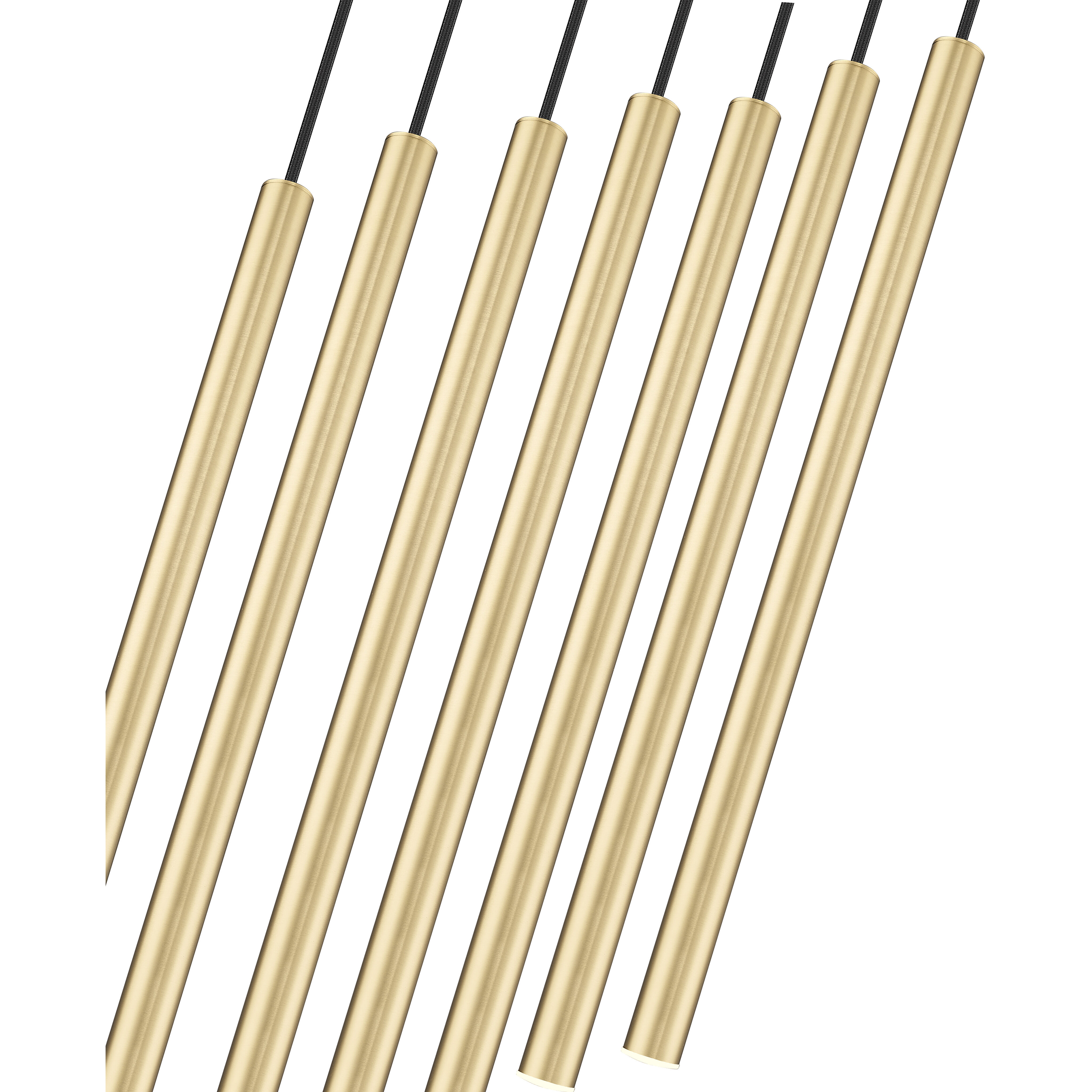 Forest Linear Chandelier Ceiling Light in Modern Gold