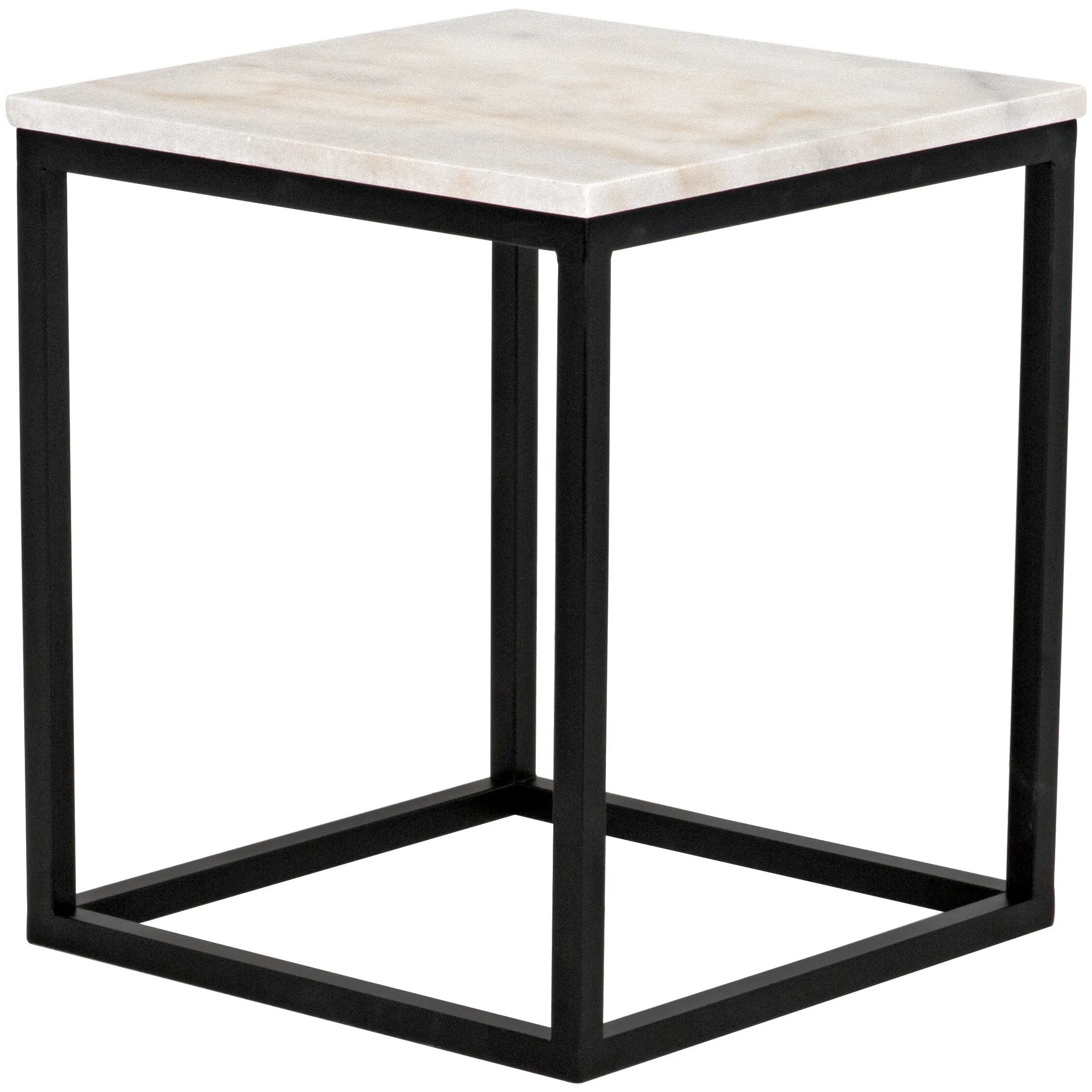 Manning 18 X 16.5 inch Matte Black Side Table, Small
