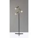 Melvin 63 inch 3.00 watt Black and Antique Brass Floor Lamp Portable Light