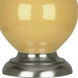 Small Double Gourd 22.75 inch 150 watt Sunset Yellow Glazed Ceramic with Antique Silver Accent Lamp Portable Light in Pearl Dupioni