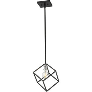 Vertical 1 Light 11.25 inch Matte Black and Brushed Nickel Pendant Ceiling Light