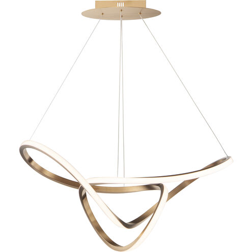 Perpetual LED 32 inch Brushed Champagne Single Pendant Ceiling Light