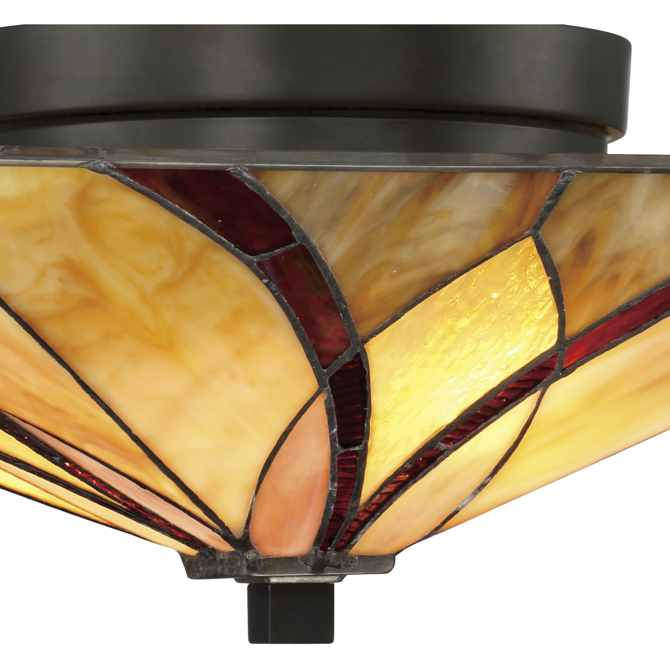 Asheville 2 Light 15 inch Valiant Bronze Flush Mount Ceiling Light, Naturals