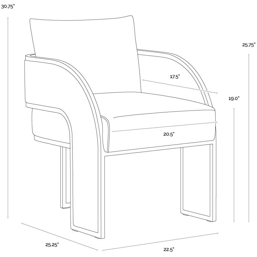 Baz Napa Beige Dining Armchair