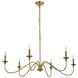 Rohan 6 Light 42 inch Satin Gold Chandelier Ceiling Light