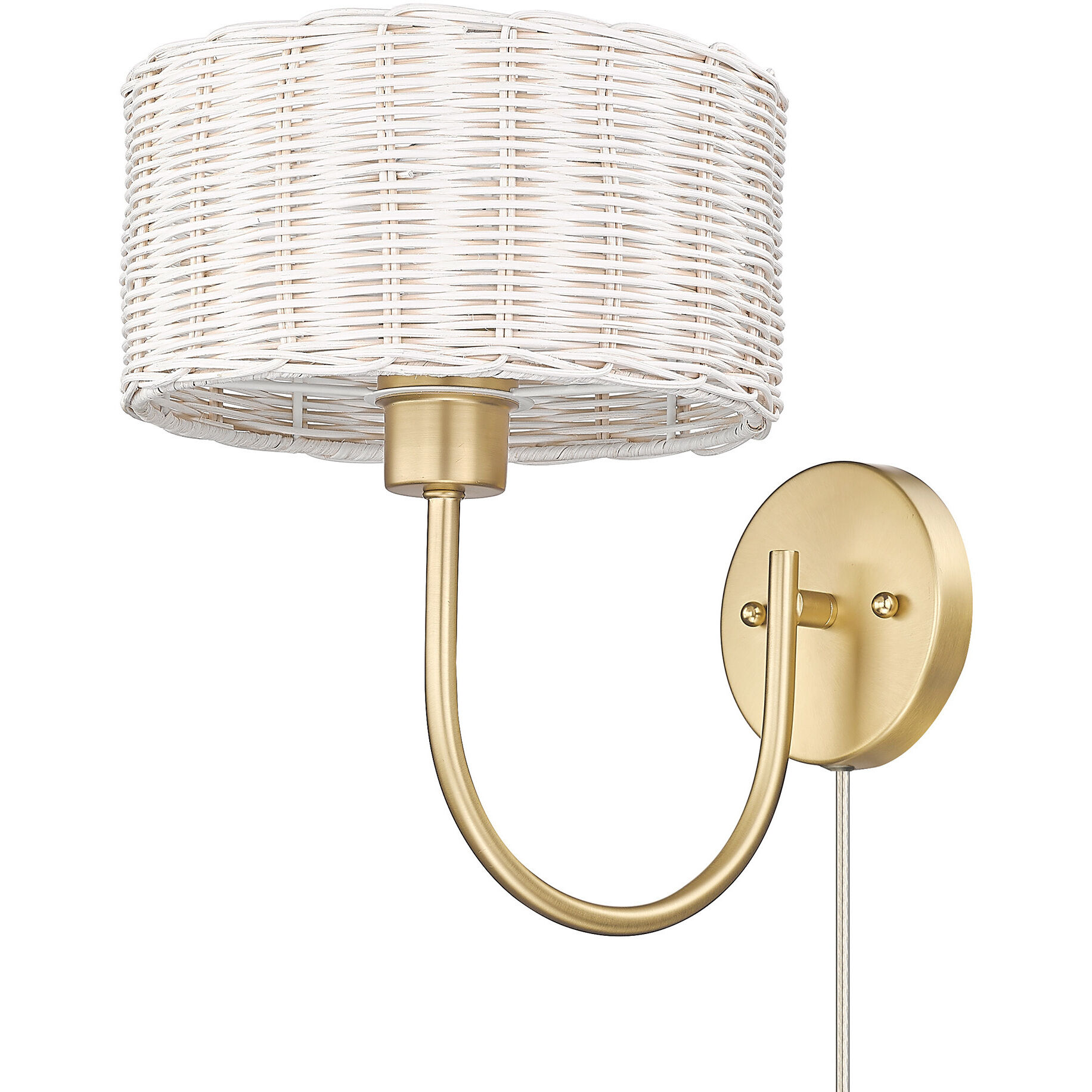 Erma 1 Light 9 inch Brushed Champagne Brass Wall Sconce Wall Light