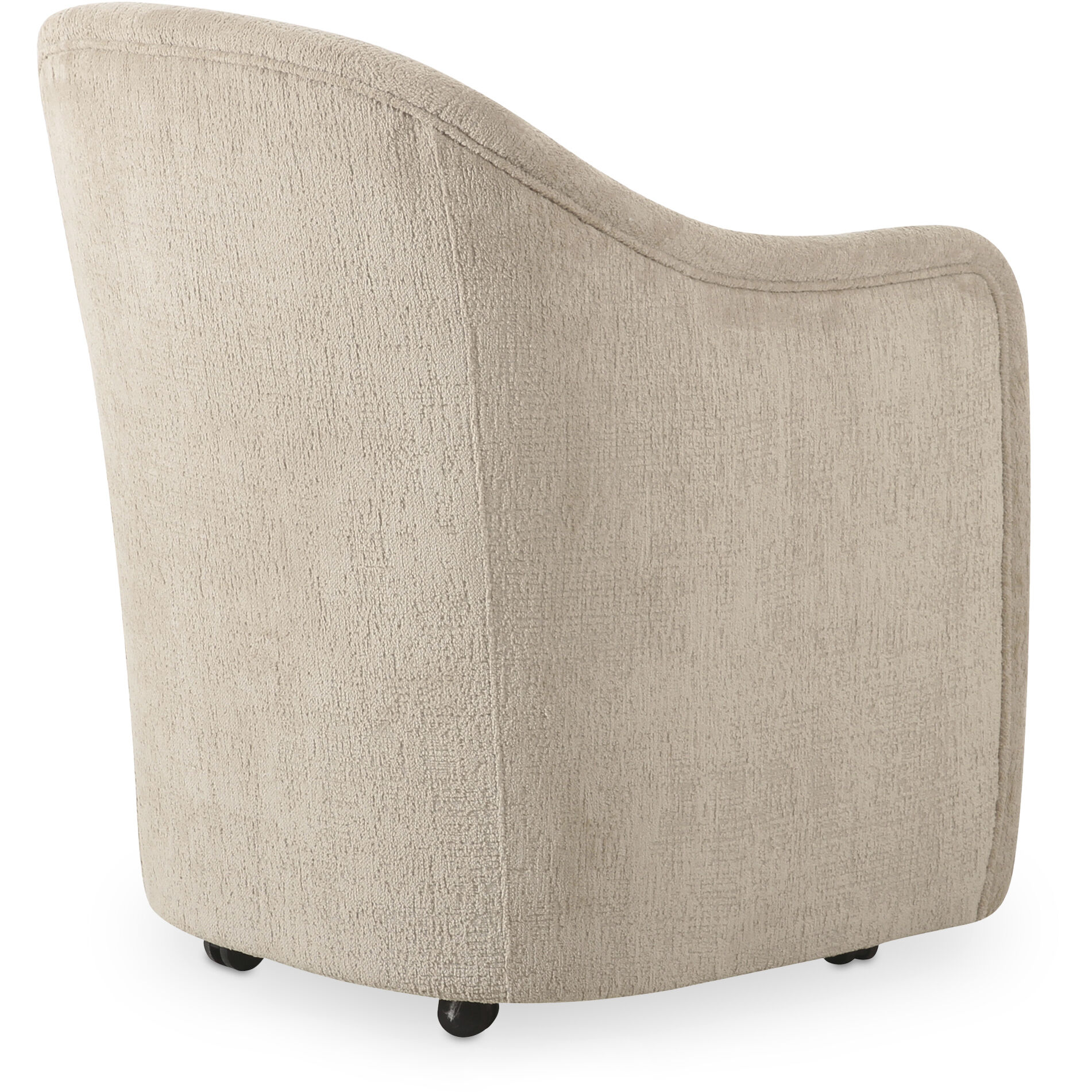 Drava Beige Rolling Dining Chair