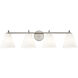 Fusion Collection - Pavia Family 4 Light 33.75 inch Brushed Nickel and Opal Bath Bar Wall Light, EVOLV