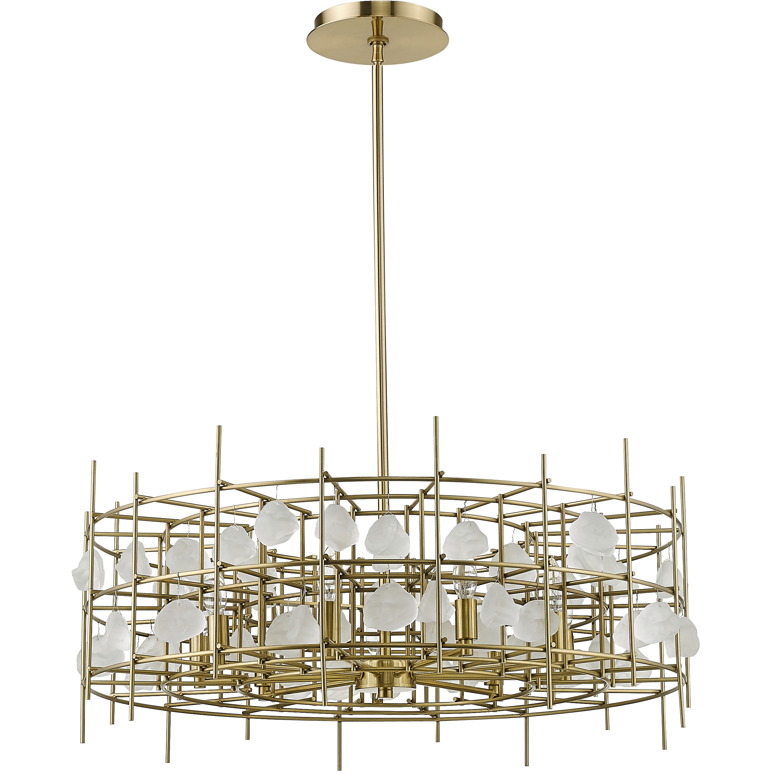 Garroway 9 Light 32 inch Aged Brass Chandelier Ceiling Light