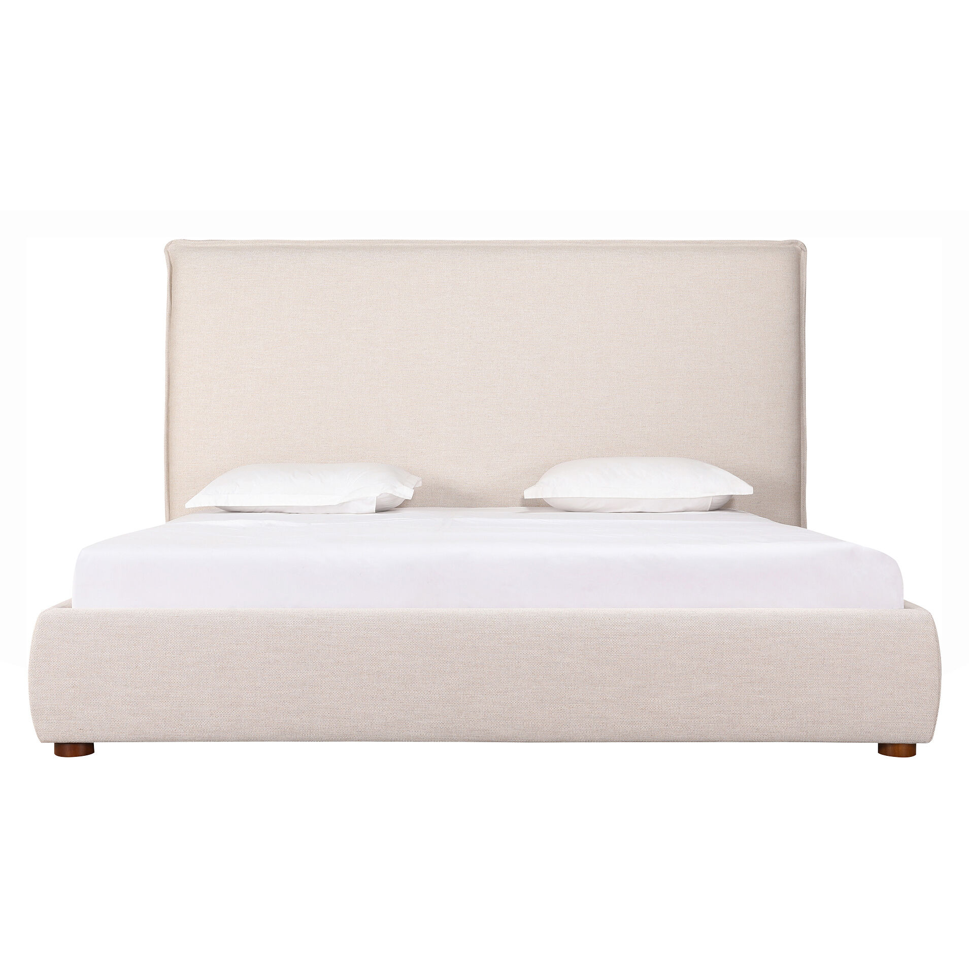 Luzon Wheat Bed in Beige, King Tall Headboard