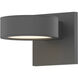 Reals LED 5 inch Textured Gray Indoor-Outdoor Sconce, Inside-Out