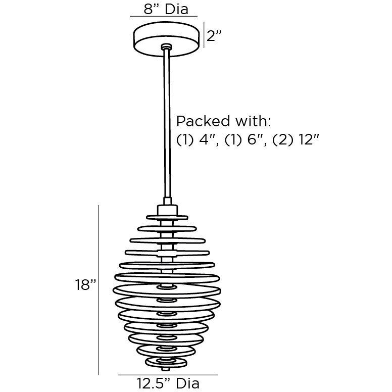 Penelope 1 Light 13 inch Clear Seedy Pendant Ceiling Light