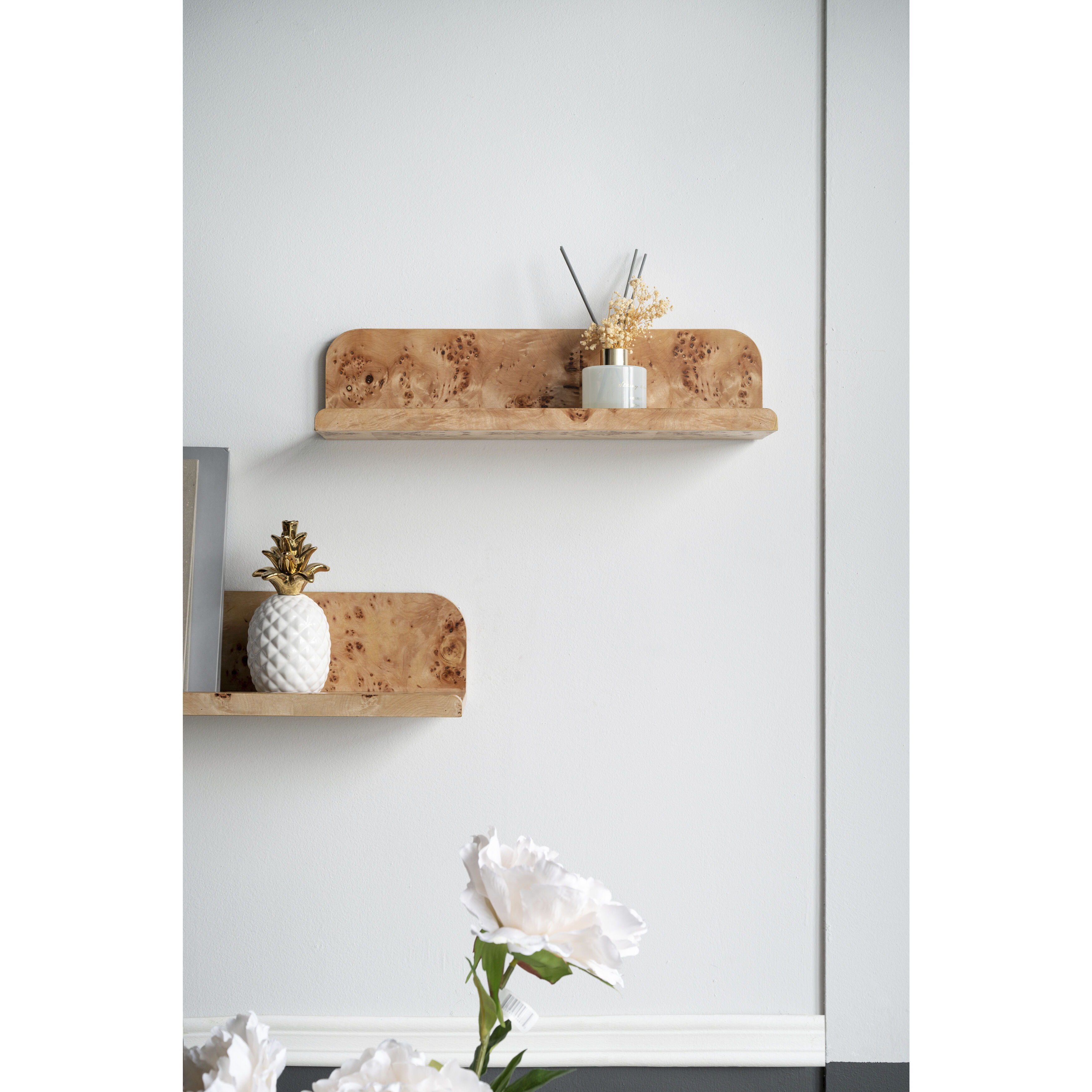 Anita 18.9 inch Brown Wall Shelf