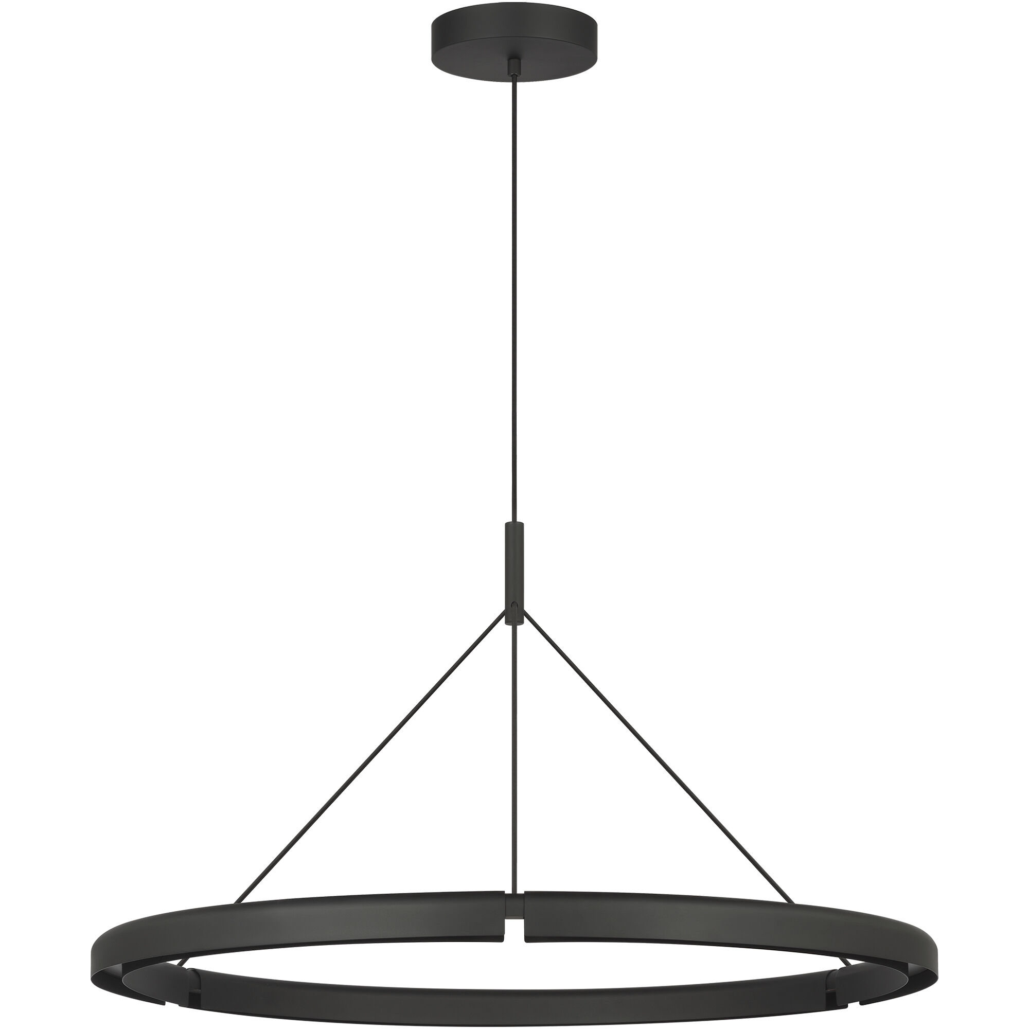 Peter Bristol Cloak LED 36.6 inch Nightshade Black Chandelier Ceiling Light