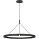 Peter Bristol Cloak LED 36.6 inch Nightshade Black Chandelier Ceiling Light
