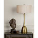 Cheenee 33.25 inch 100 watt Antique Brass Table Lamp Portable Light